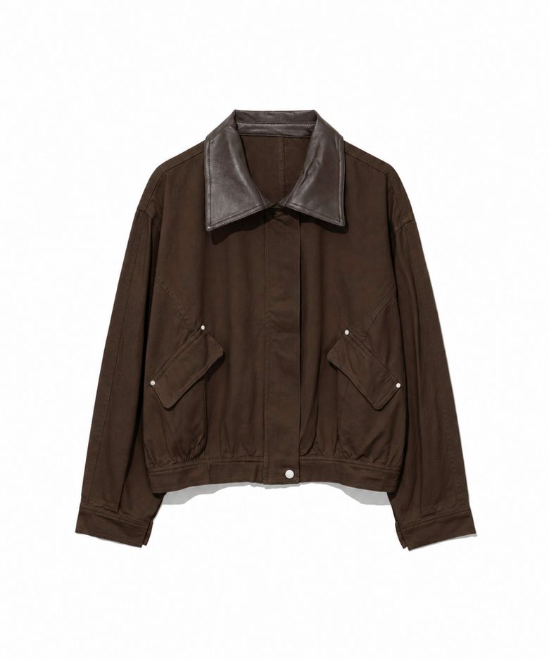 Cotton Utility Pocket Jacket (BROWN)