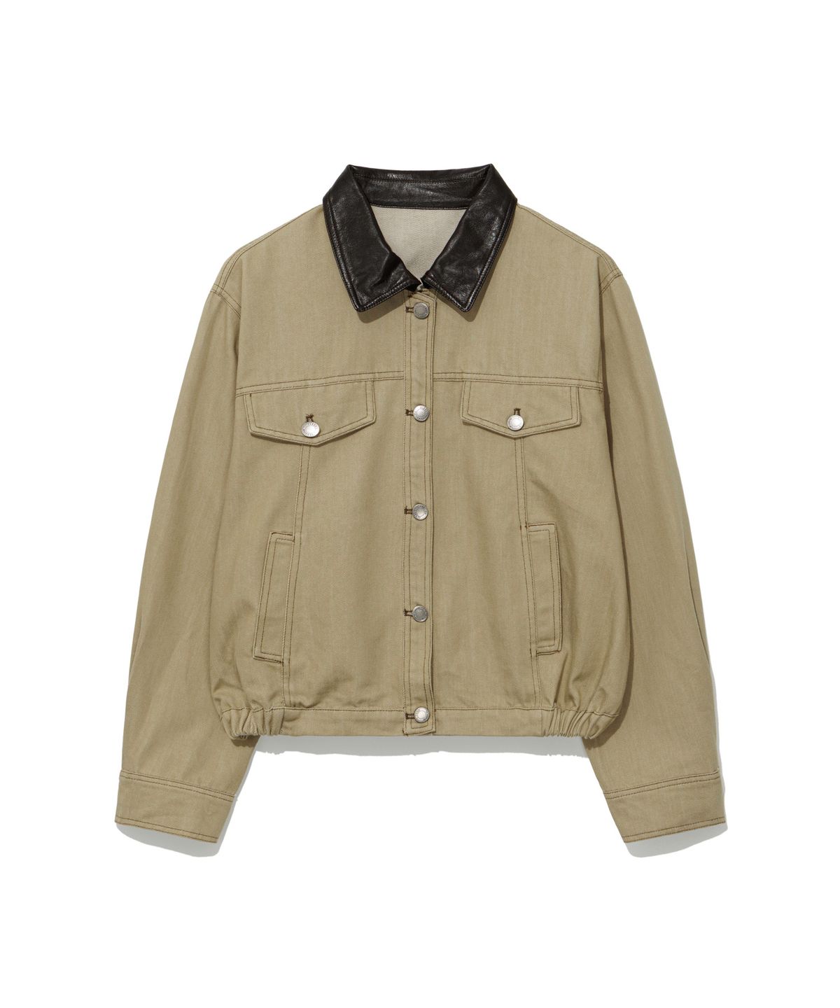 모아(MOAA) Cropped Four-Pocket Cotton Jacket (BEIGE)