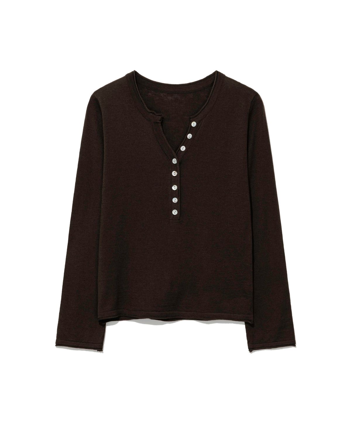 모아(MOAA) Soft Ribbed Button Knit Top 5 color