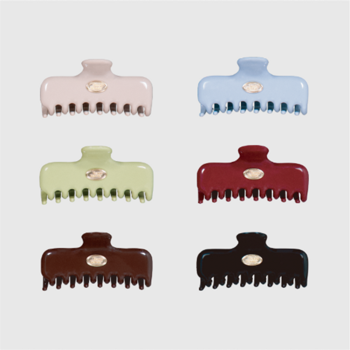 래니래니(RENNYRENNIE) CLASSIC PENDANT LOGO HAIR CLIP SQUARE (7colors)