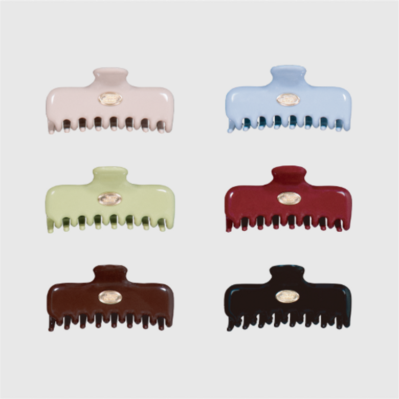 CLASSIC PENDANT LOGO HAIR CLIP SQUARE (7colors)