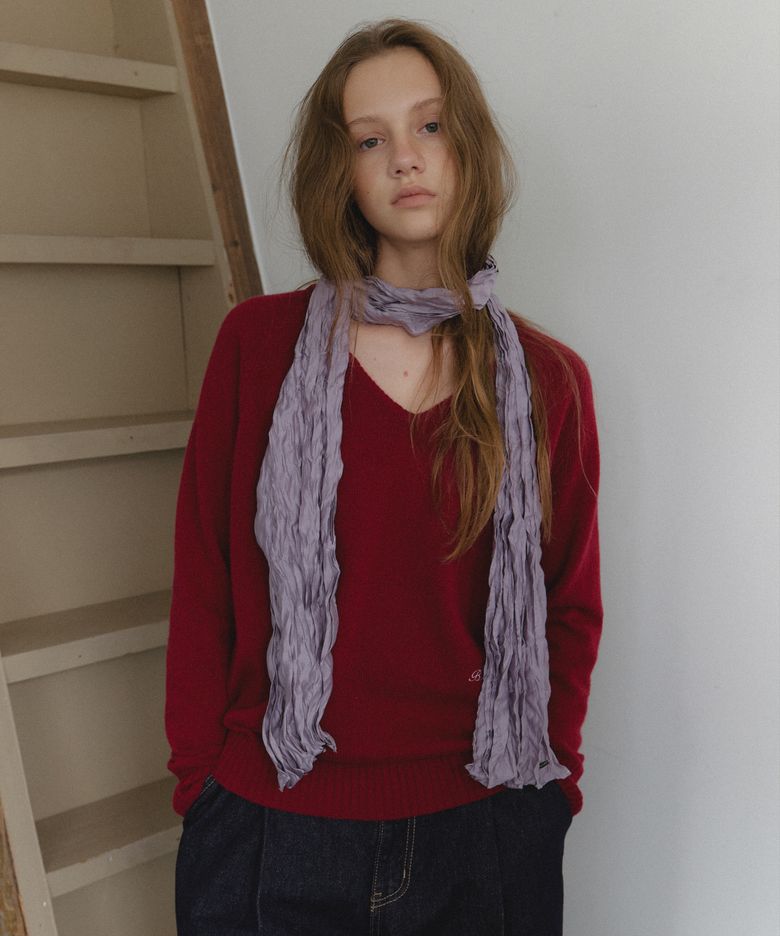 Charis Crinkle Scarf_Dusty Purple