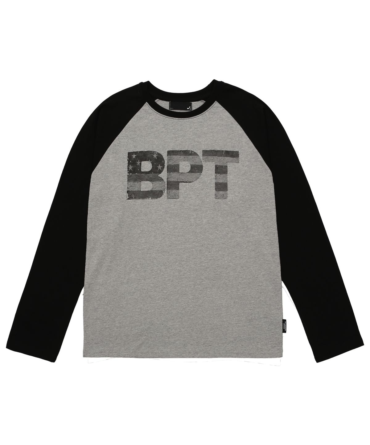비피투디스오더(BP2 DISORDER) USA 래글런 롱 슬리브 티셔츠 블랙