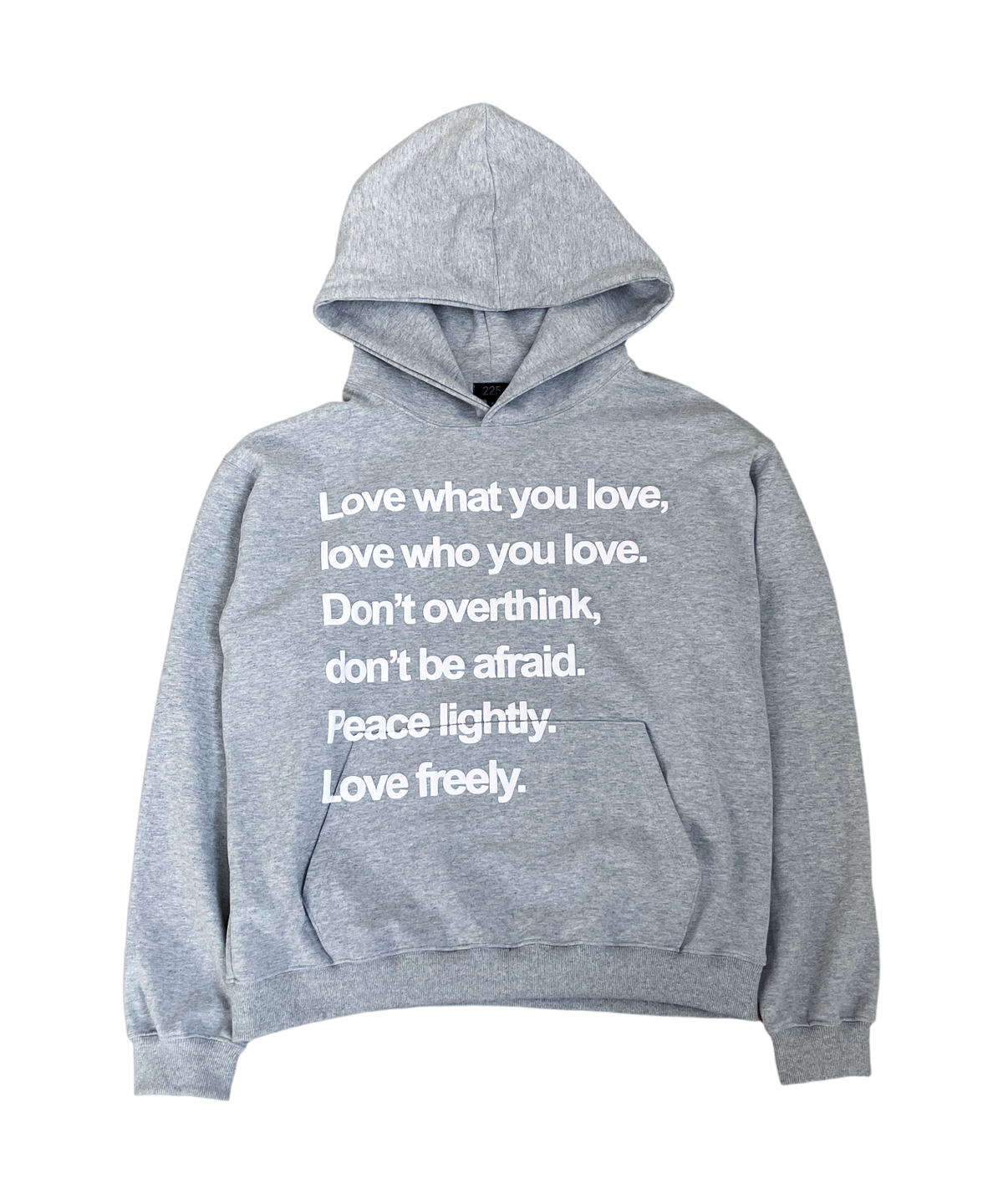 225(225) 225 Love Freely hoodie (grey)