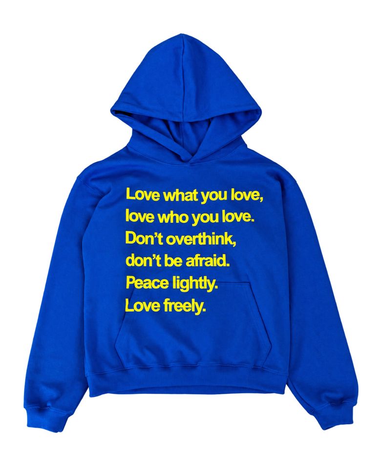 225 Love Freely hoodie (blue)
