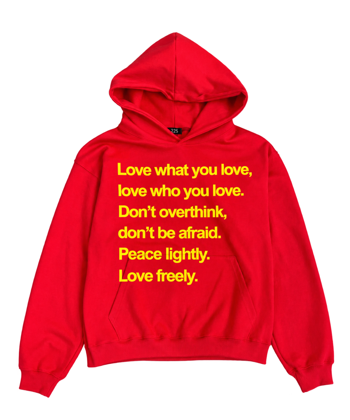 225(225) 225 Love Freely hoodie (red)