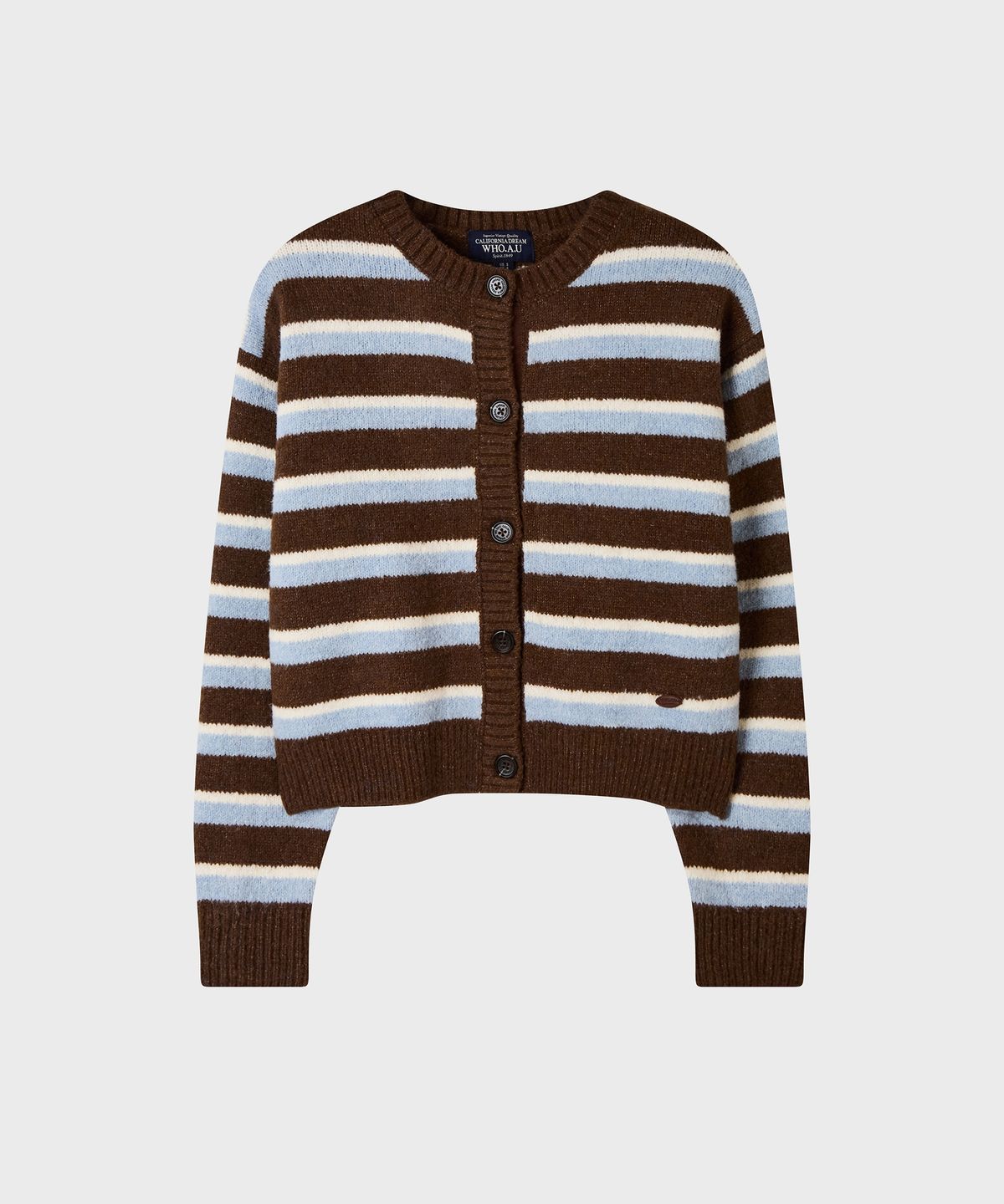 후아유(WHO.A.U) Bokasi Stripe Cardigan / WHCKG4T24F