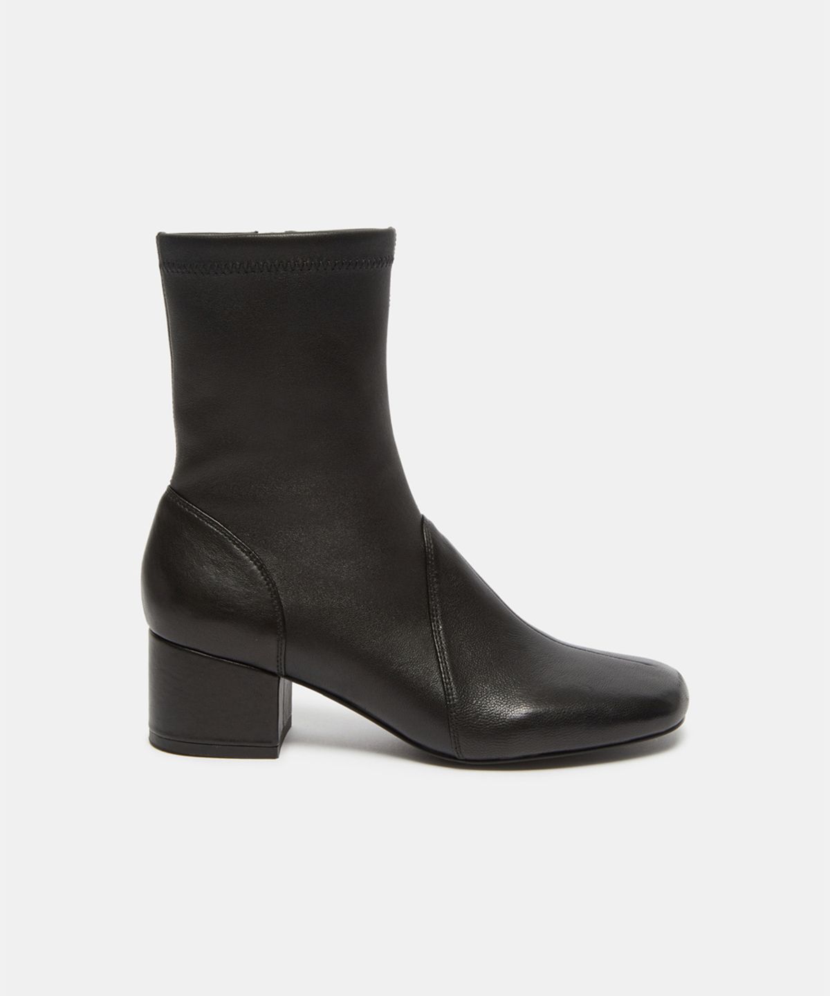 슈콤마보니(SUECOMMA BONNIE) Square toe stretch sock ankle boots(black)_DG3CW26505BLK