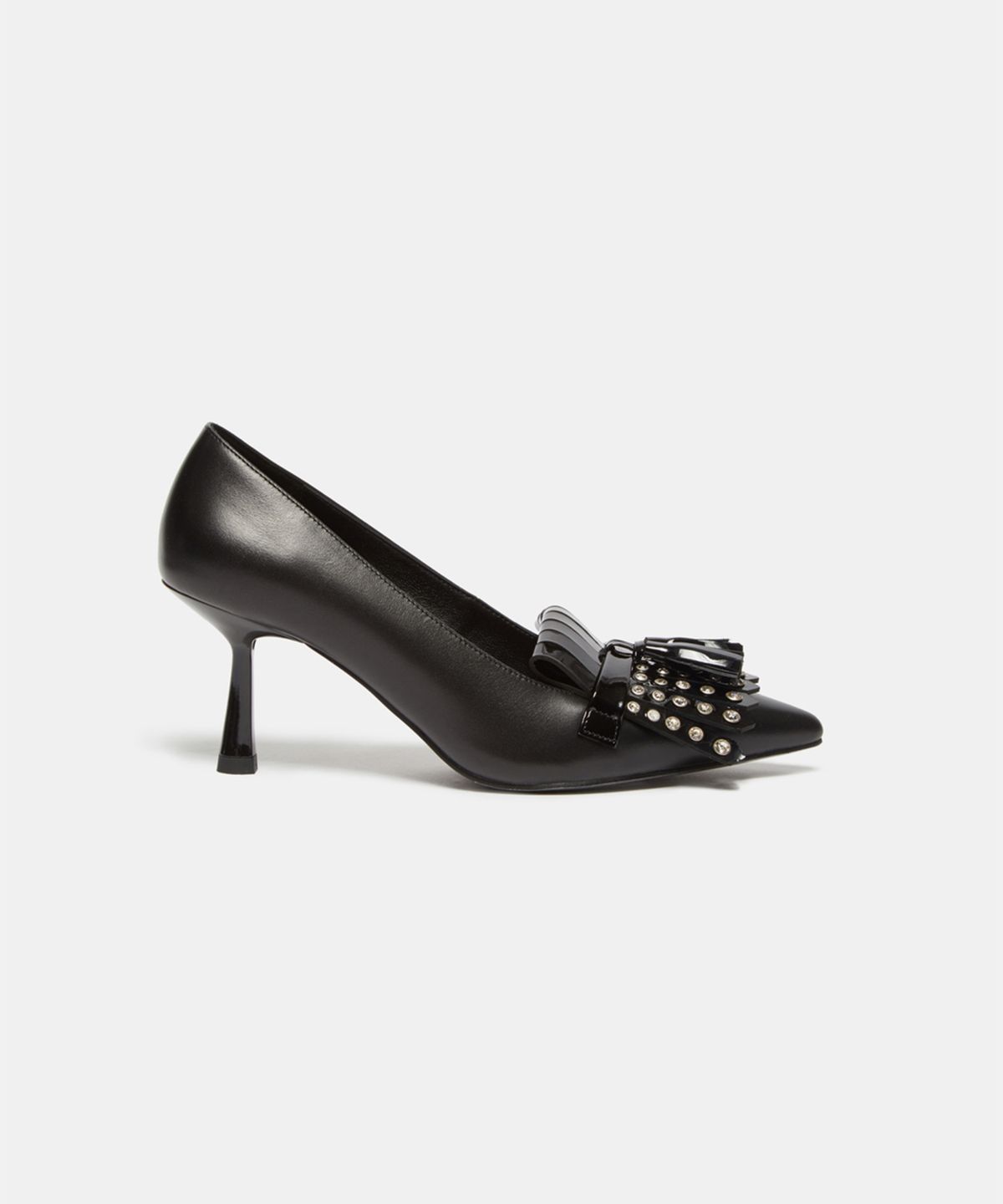 슈콤마보니(SUECOMMA BONNIE) Tessel stud decorated heel pumps(black)_DG1BA26506BLK
