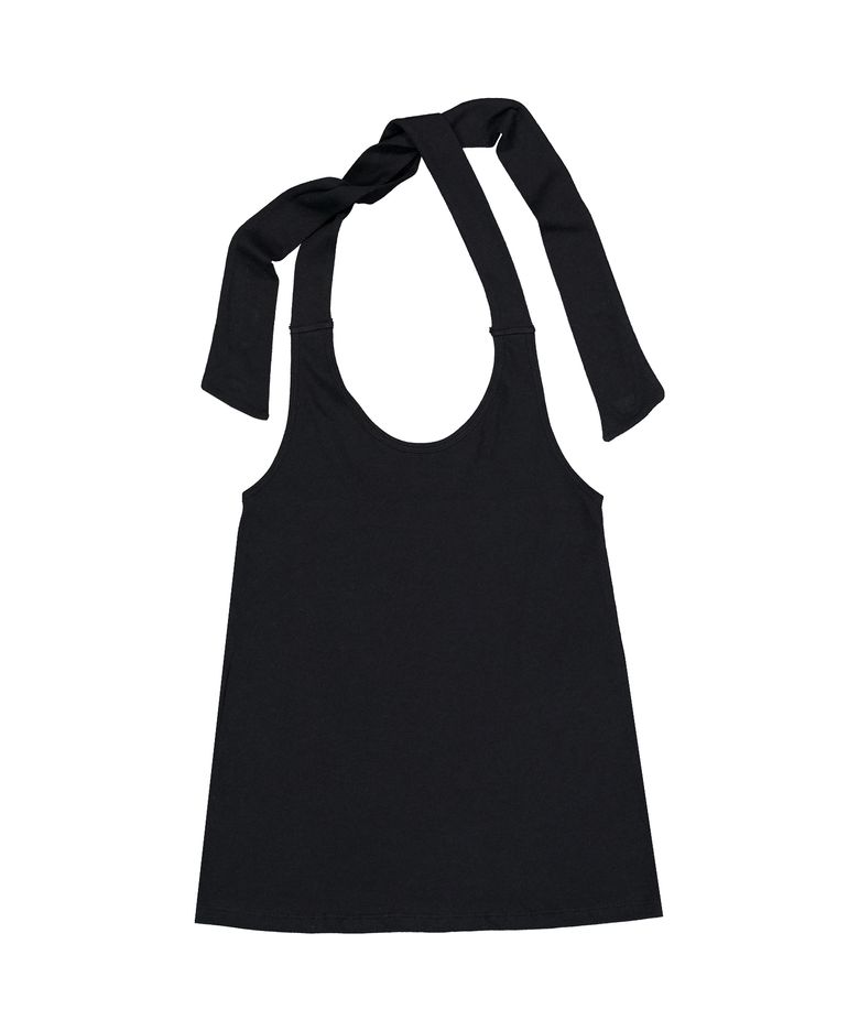 LAYERED STRAP SLEEVELESS TOP (BLACK)