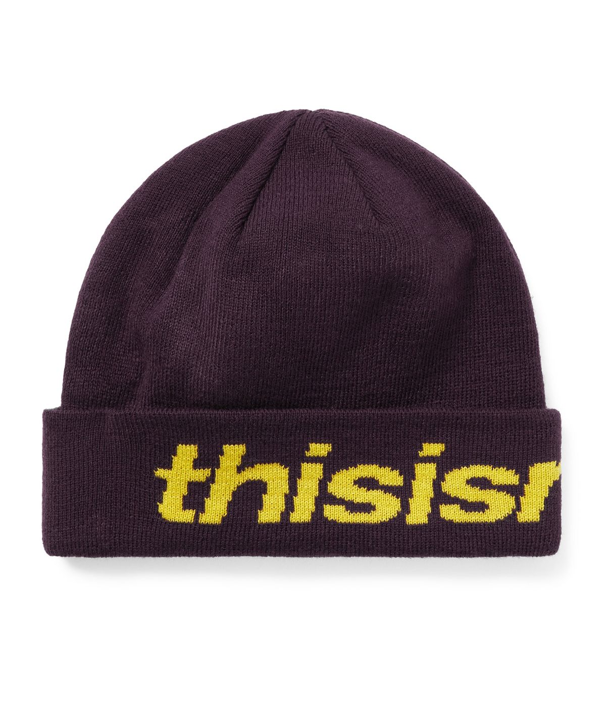디스이즈네버댓(THISISNEVERTHAT) HSP-Logo Big Cuff Beanie Purple