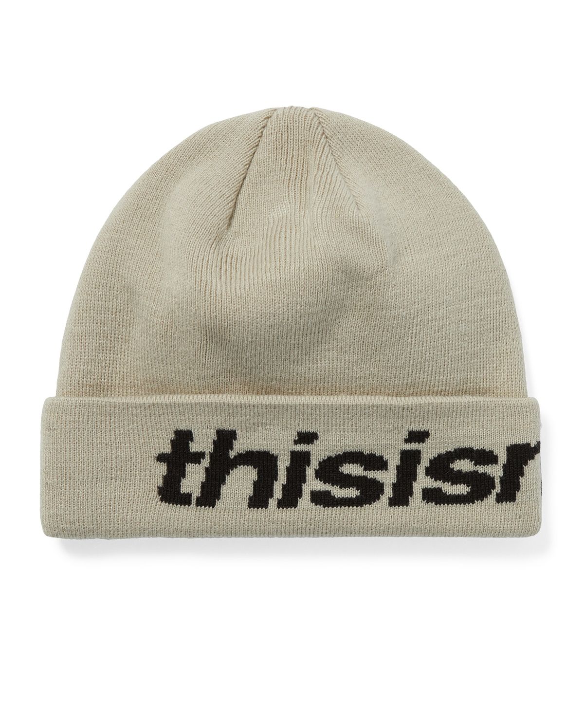 디스이즈네버댓(THISISNEVERTHAT) HSP-Logo Big Cuff Beanie Beige