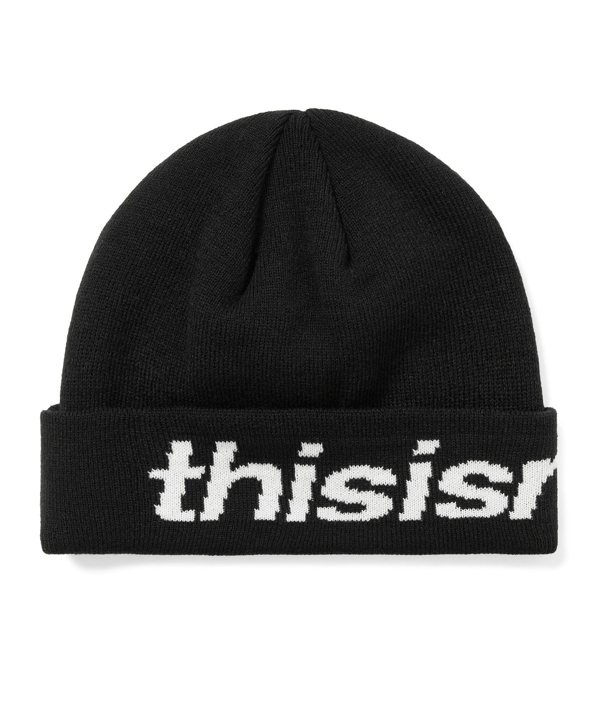 디스이즈네버댓(THISISNEVERTHAT) HSP-Logo Big Cuff Beanie Black