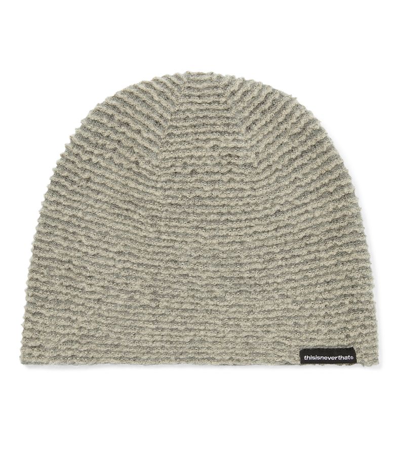 Reversible Knit No Cuff Beanie Beige
