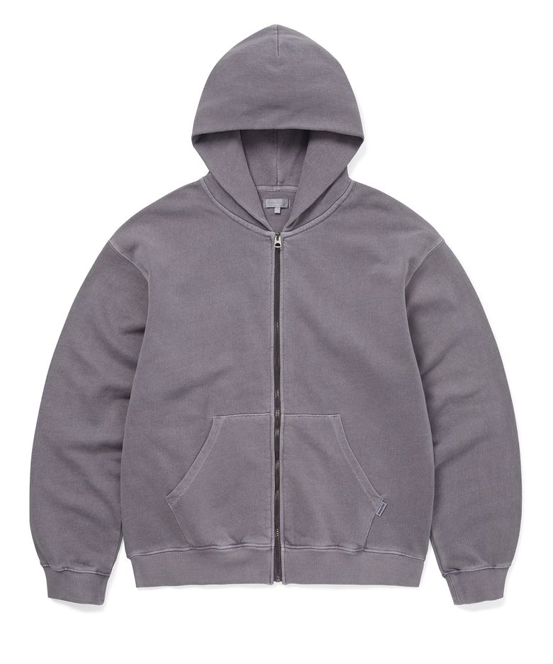 Faded Thermal Zip Up Hoodie Faded Purple