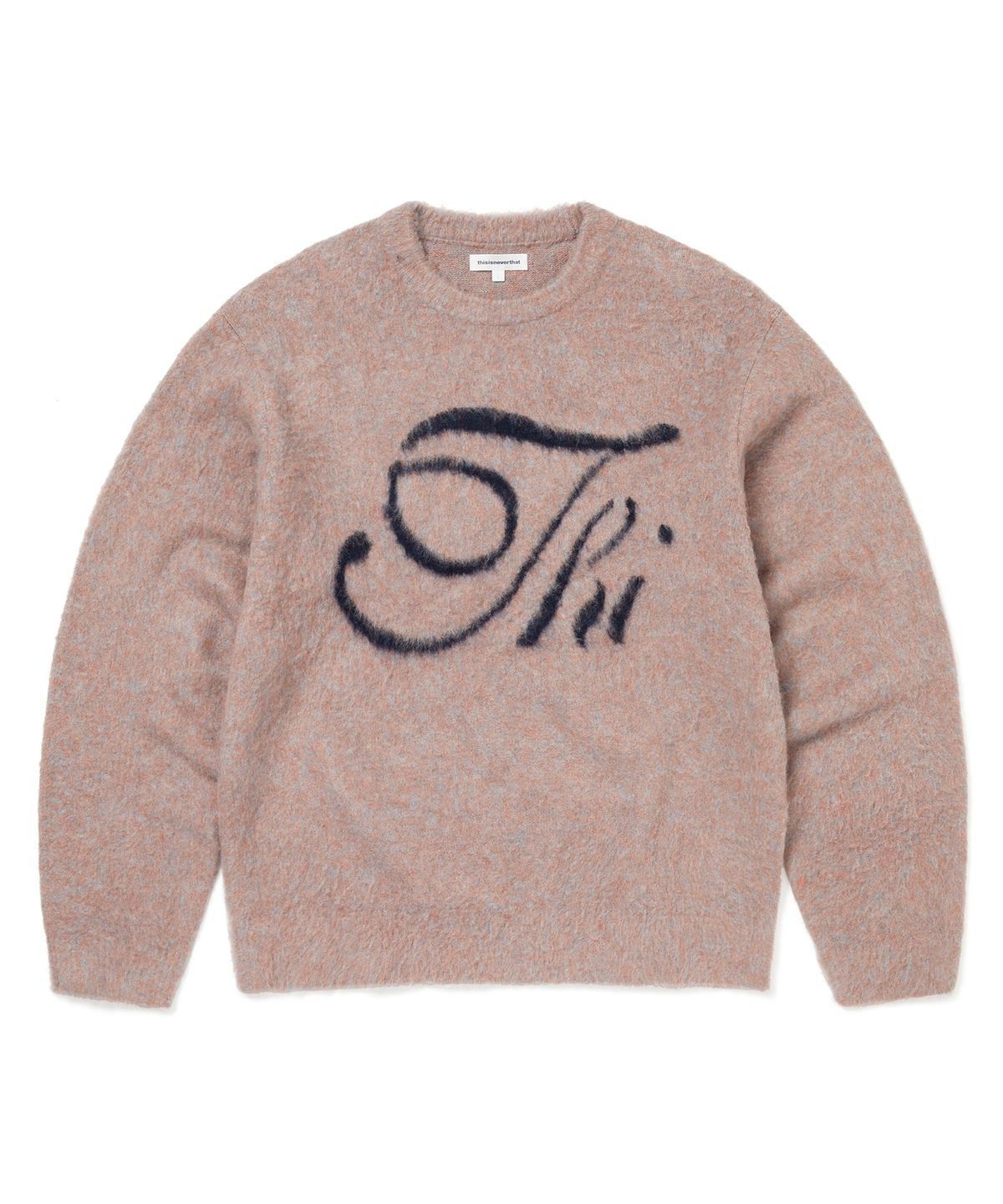 디스이즈네버댓(THISISNEVERTHAT) Thi Logo knit Sweater Dusty Pink