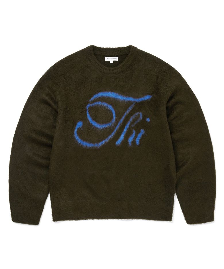 Thi Logo knit Sweater Dark Olive