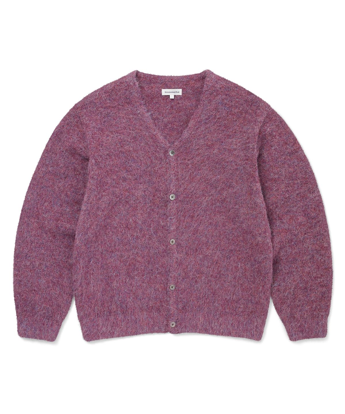 디스이즈네버댓(THISISNEVERTHAT) Hairy Knit Cardigan Magenta