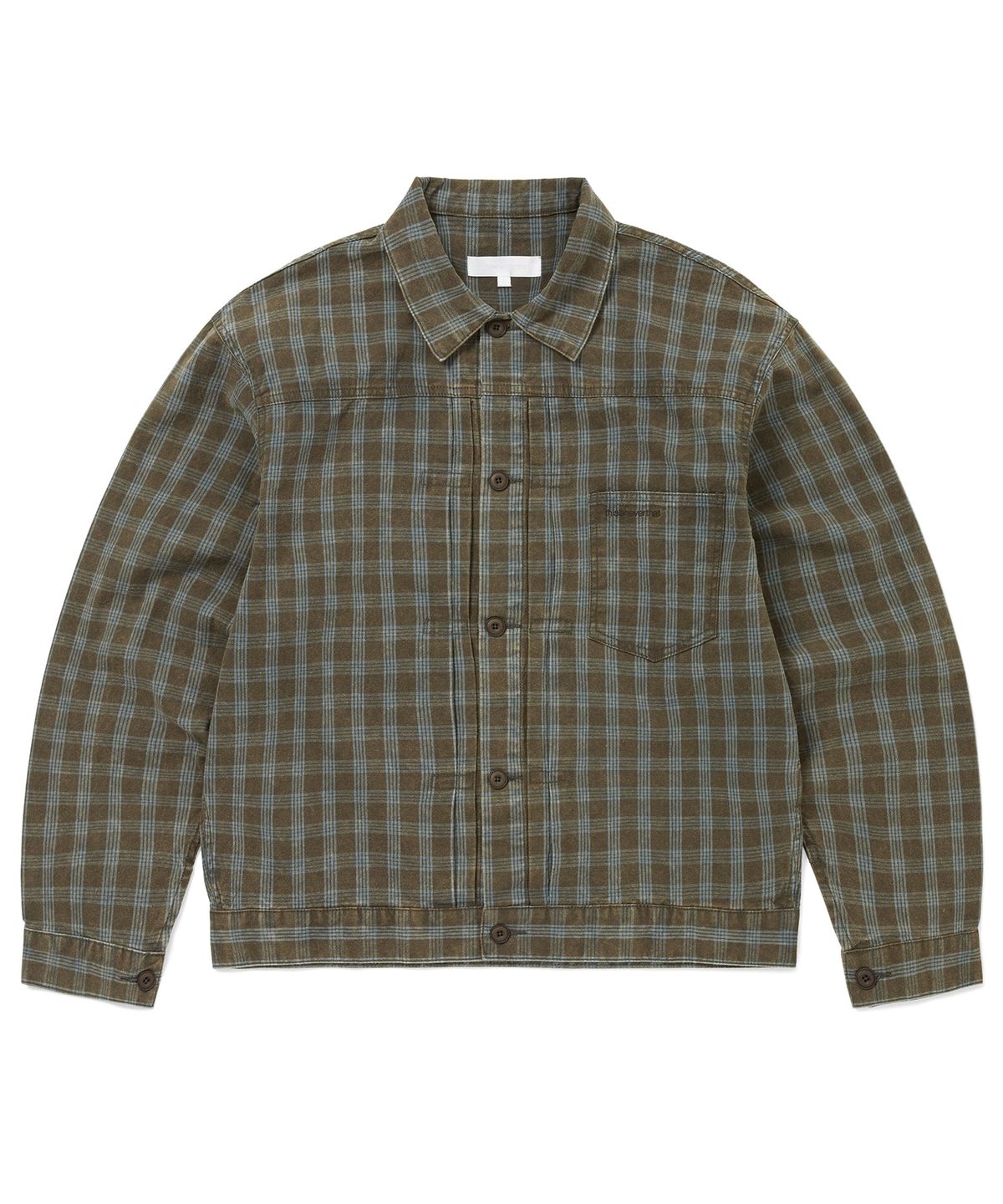 디스이즈네버댓(THISISNEVERTHAT) Washed Check Trucker Jacket Brown