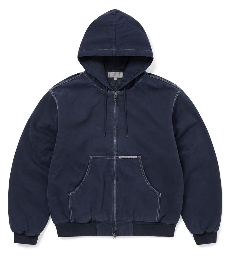 Overdyed Hooded Jacket Navy