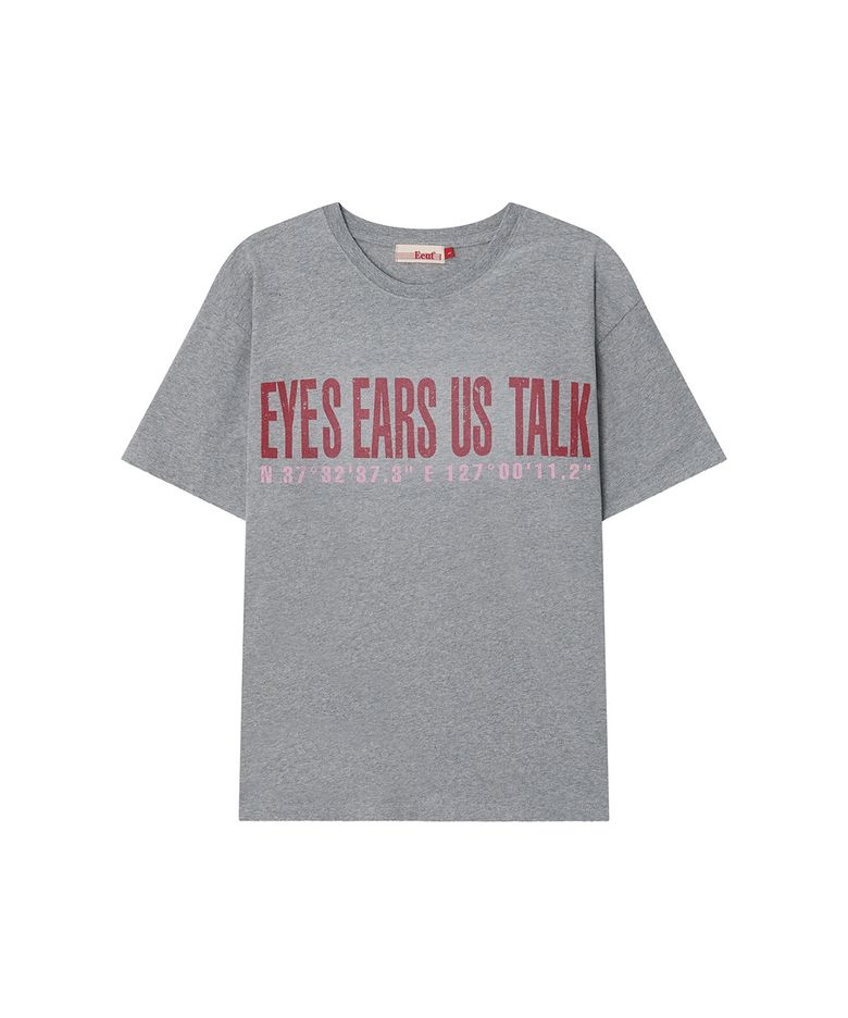EEUT COORDINATE T-SHIRT / MELANGE GRAY