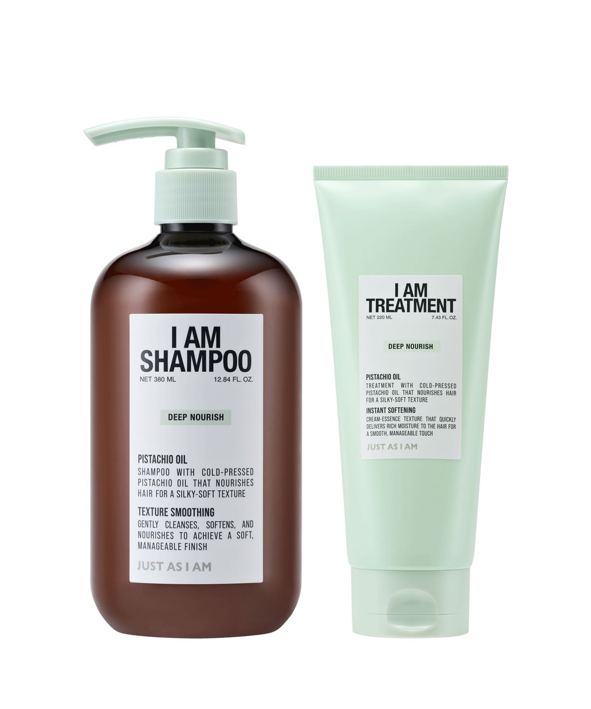 저스트에즈아이엠(JUST AS I AM) IAM 딥너리시 샴푸  380ml + 딥너리시 트리트먼트 220ml