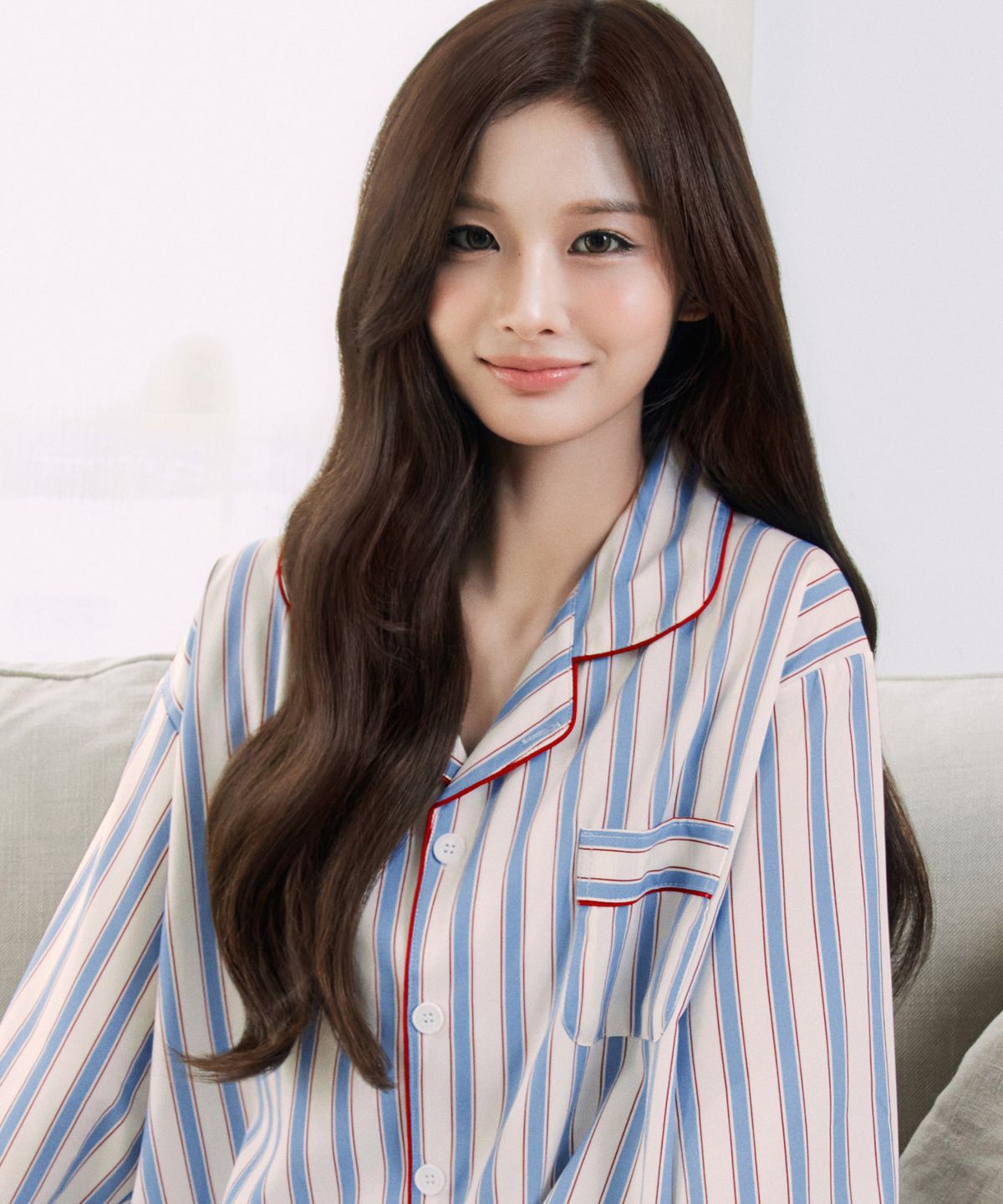 도씨(DOSSY) 실크핏 에프터 긴팔 커플 잠옷 세트