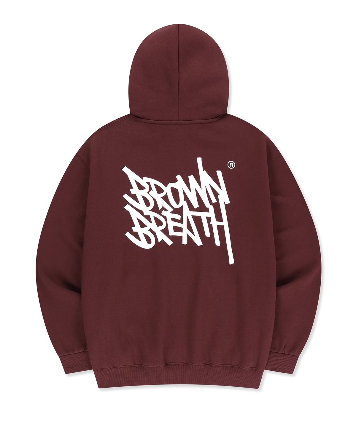 브라운브레스(BROWNBREATH) TAG OG HOODIE - BURGUNDY