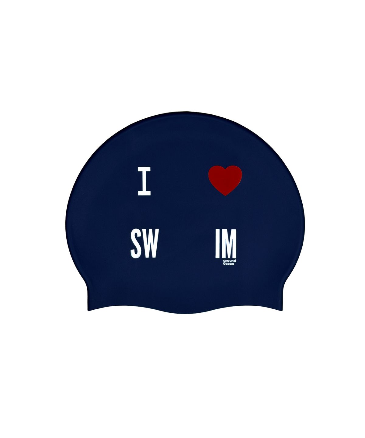 그라운드오션(GROUNDOCEAN) I LOVE SWIM Swimcap(Navy)