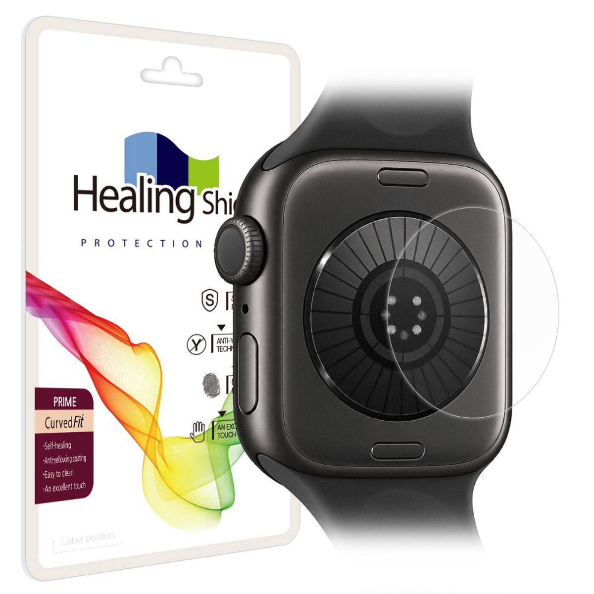 힐링쉴드(HEALINGSHIELD) 애플워치12 42mm 프라임 고광택 심박센서필름 2매