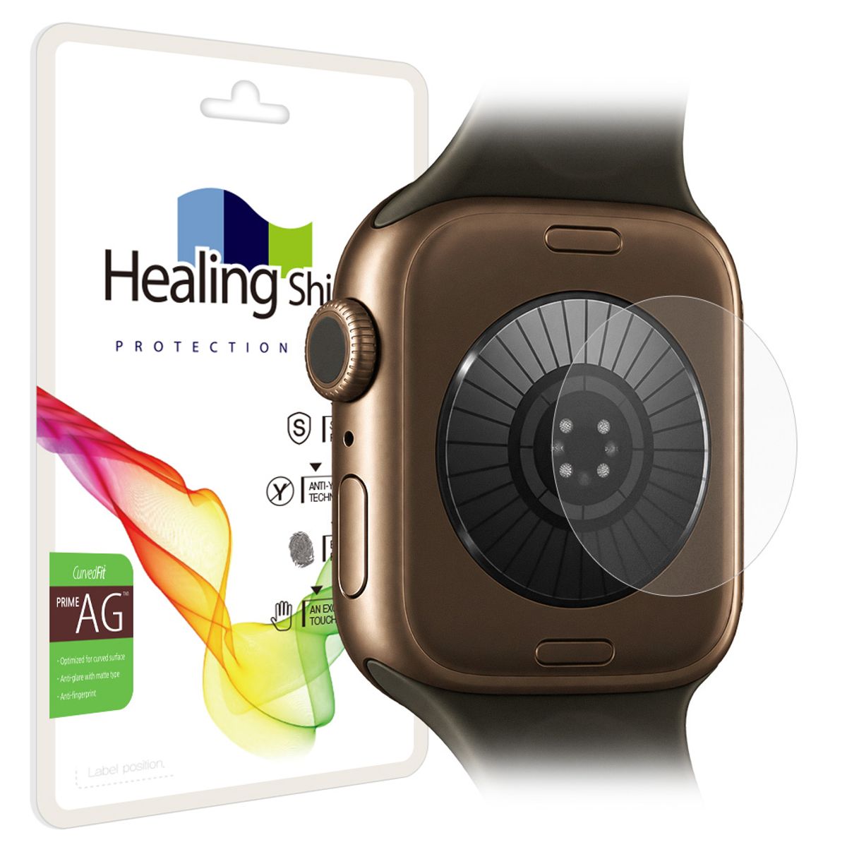 힐링쉴드(HEALINGSHIELD) 애플워치12 46mm 프라임 저반사 심박센서필름 2매
