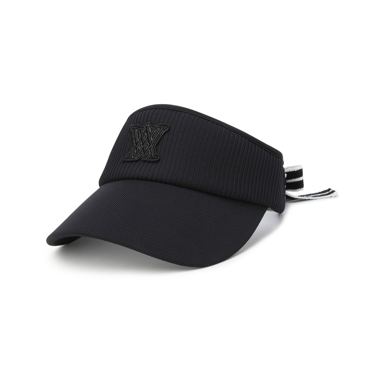 어뉴골프(ANEW GOLF) WOMEN KNIT RIBBON VISOR_BK