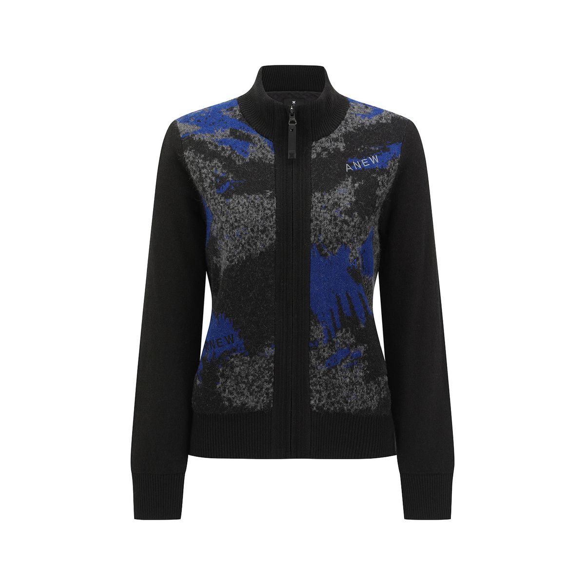 어뉴골프(ANEW GOLF) WOMEN WI BRUSHSTROKE WINDPROOF KNIT CARDIGAN_BL