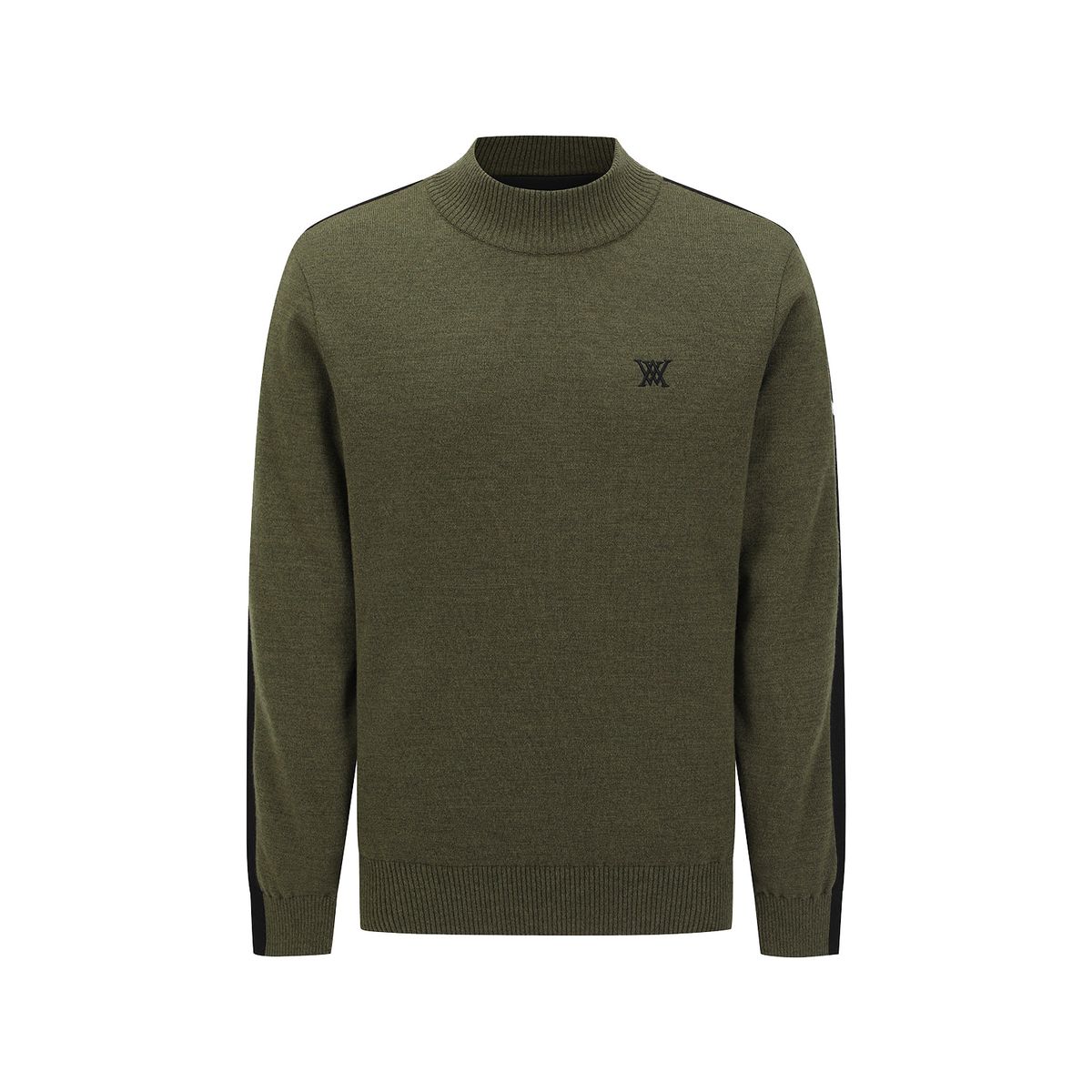 어뉴골프(ANEW GOLF) MEN MOCK NECK WINDPROOF TWO TONE SWEATER_KH