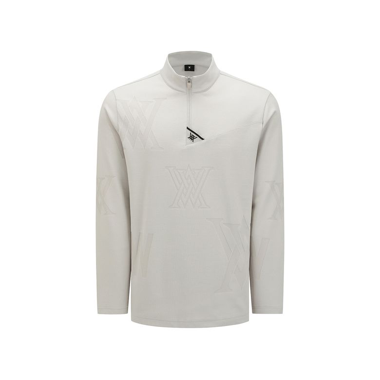 MEN PATTERN HALF-ZIP T-SHIRT_LE