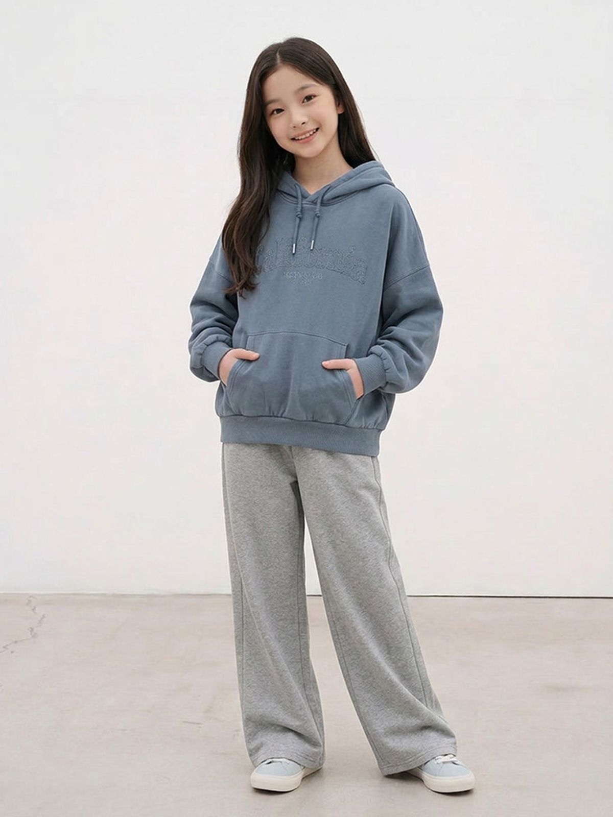 행텐 틴즈(HANGTEN TEENS) 틴즈 여아 사이드 턱 와이드팬츠_055(14590-138-802-11)