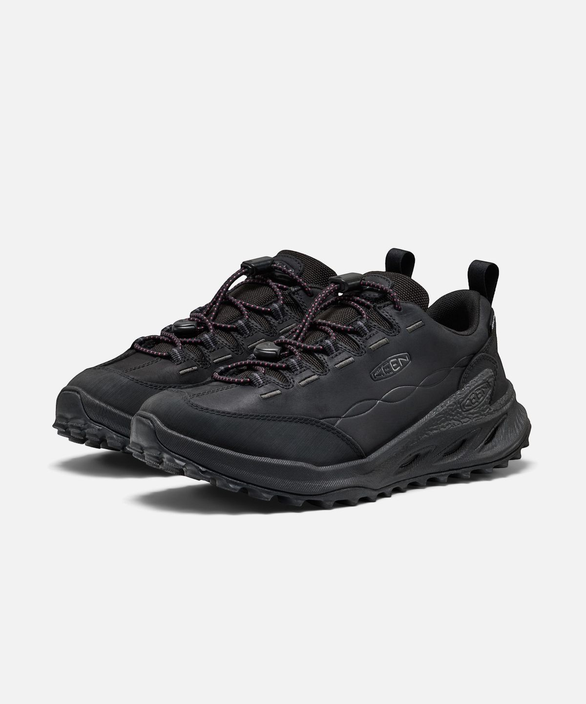 킨(KEEN) 재스퍼 자이오닉 워터프루프 여성 스니커즈 BLACK/VIOLET QUARTZ
