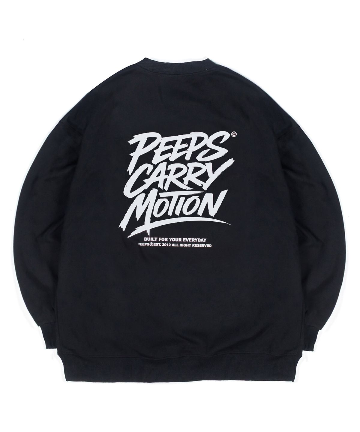 핍스(PEEPS) Carry Motion Sweatshirt (BLACK)