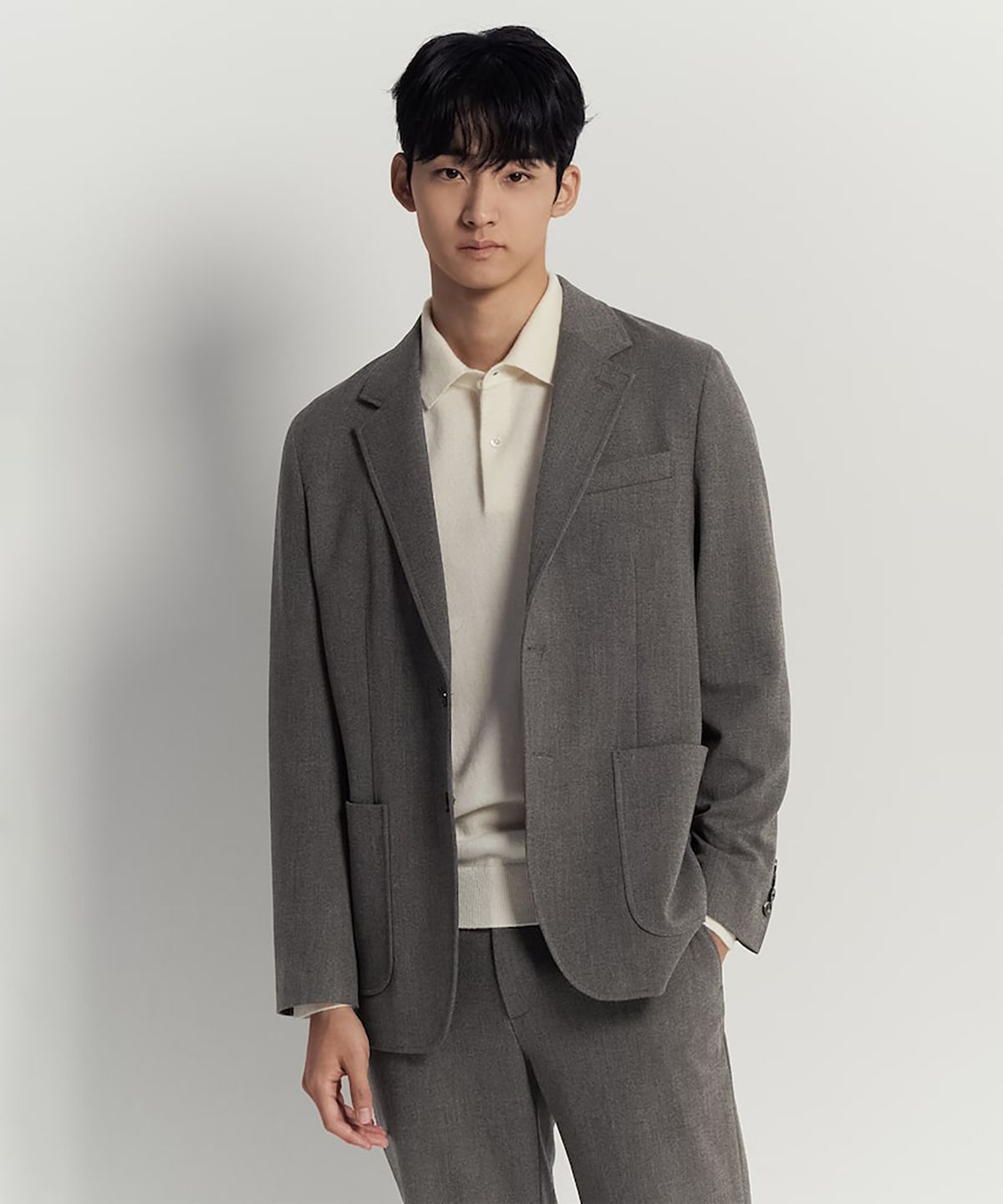 빈폴 멘(BEANPOLE MEN) 홈스펀 셋업 재킷  브라운