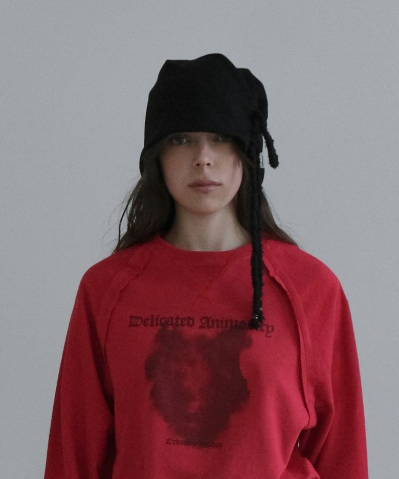 LACE-UP BEANIE [BLACK]