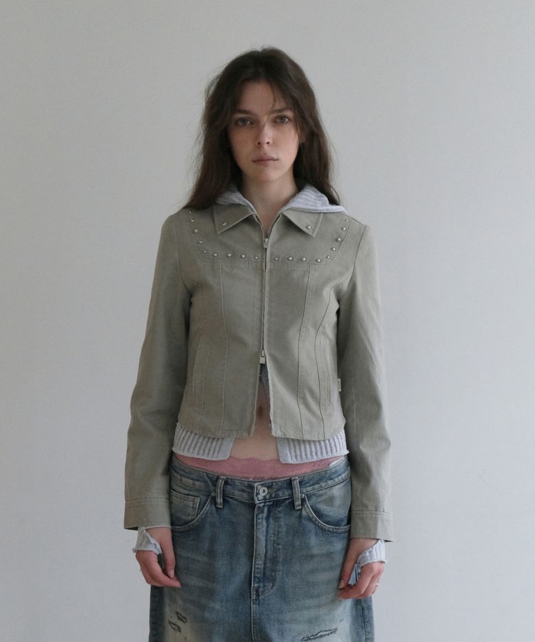 WASHED COTTON JACKET [GRAY]