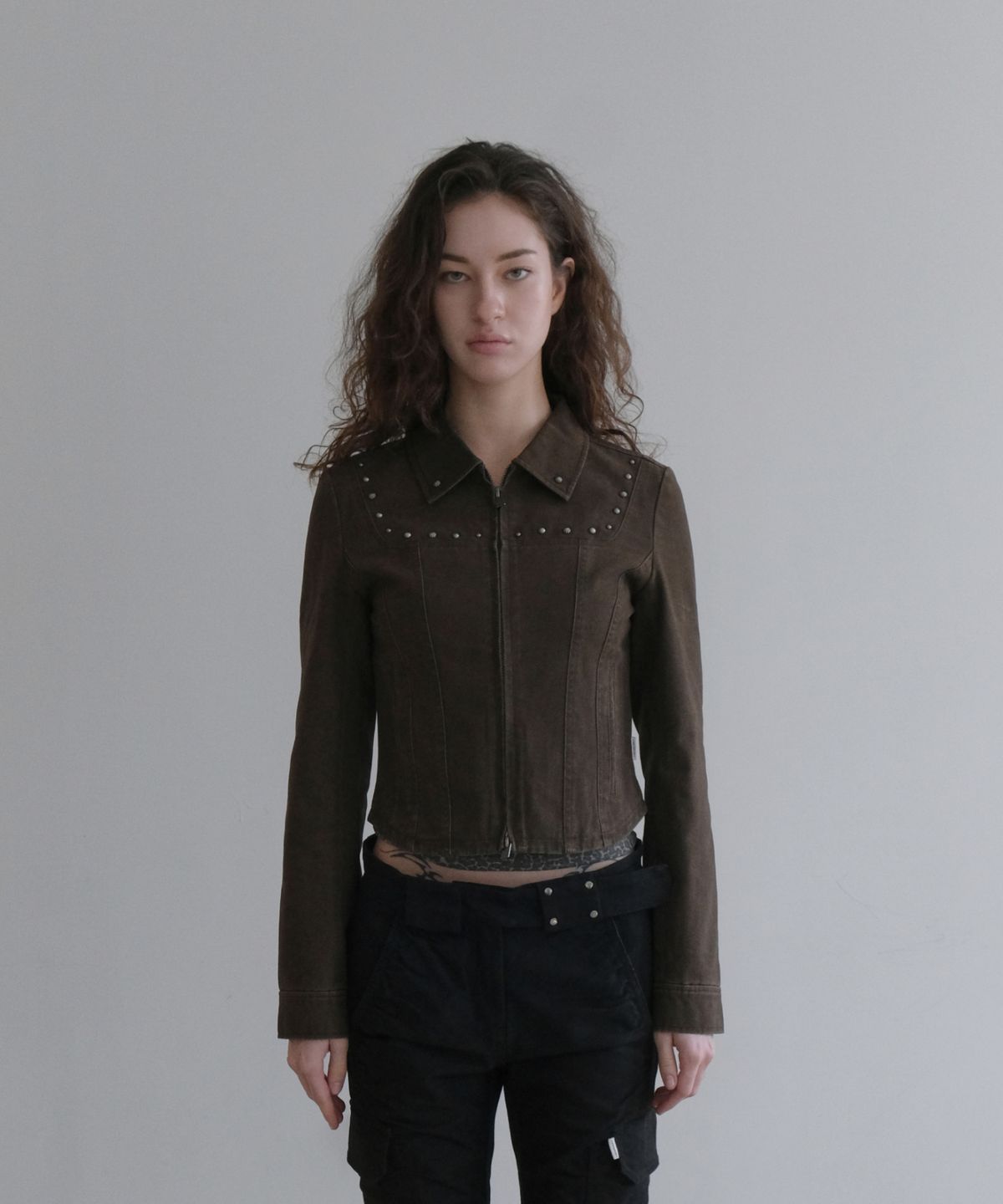 오디너리 홀리데이(ORDINARY HOLIDAY) WASHED COTTON JACKET [BROWN]