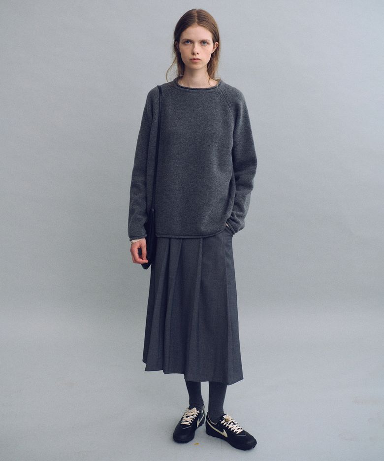 bias herring knit (grey)