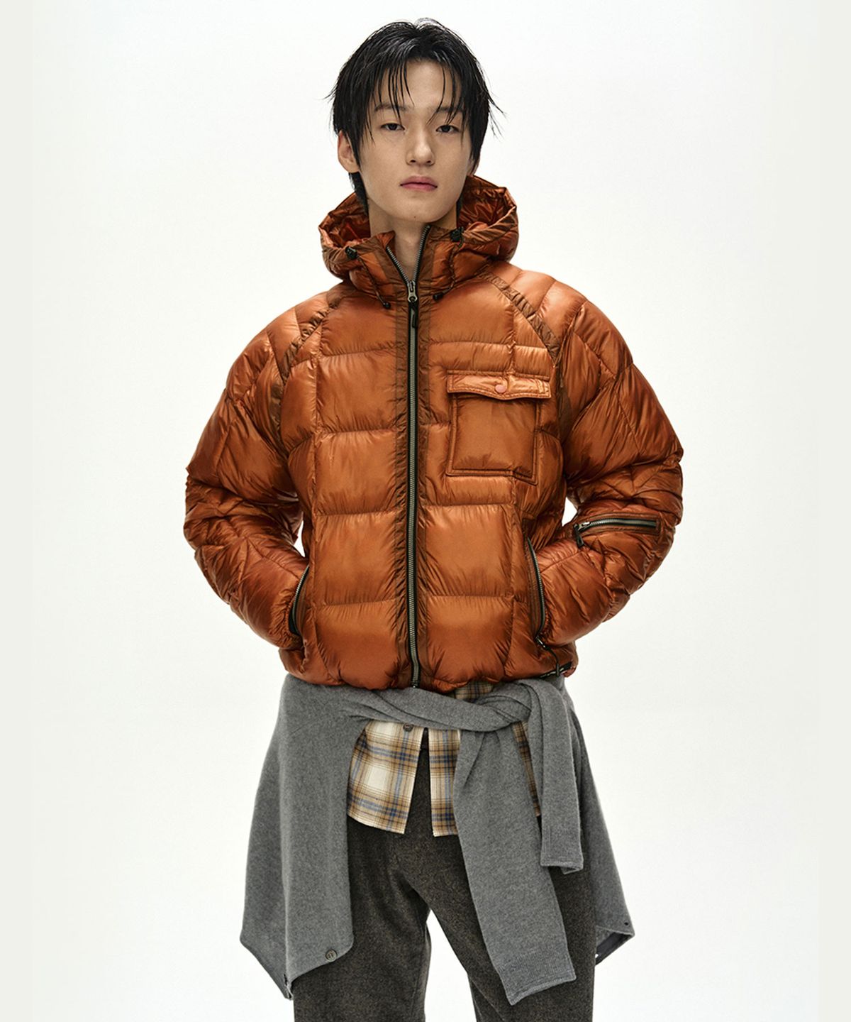 앤더슨벨(ADSB ANDERSSON BELL) UNISEX TORINO LIGHTWEIGHT DOWN JACKET (ORANGE)