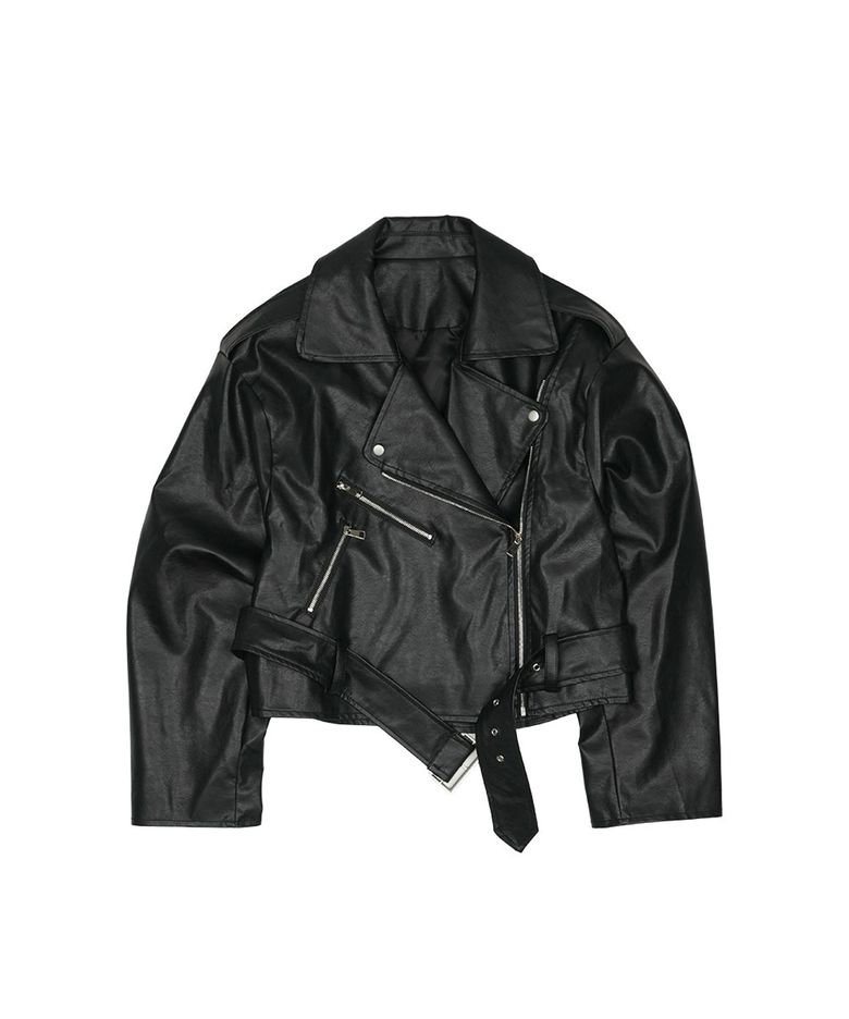 OVER SIZE RIDER JACKET [BLACK]
