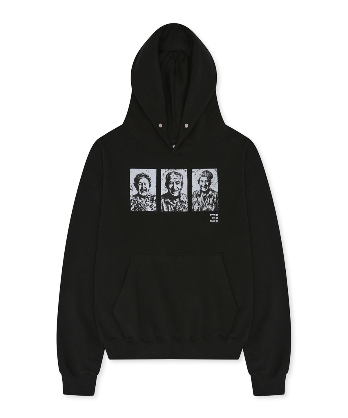 쓰리아이(3IE) STACKED LAYER HOODIE_BLACK