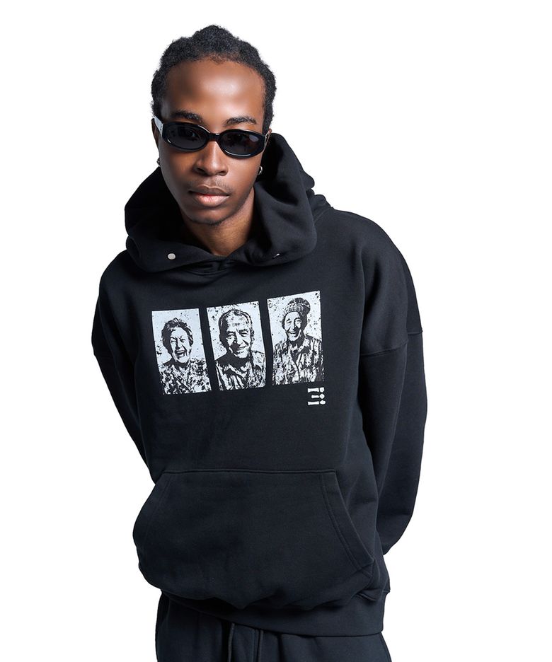 STACKED LAYER HOODIE_BLACK