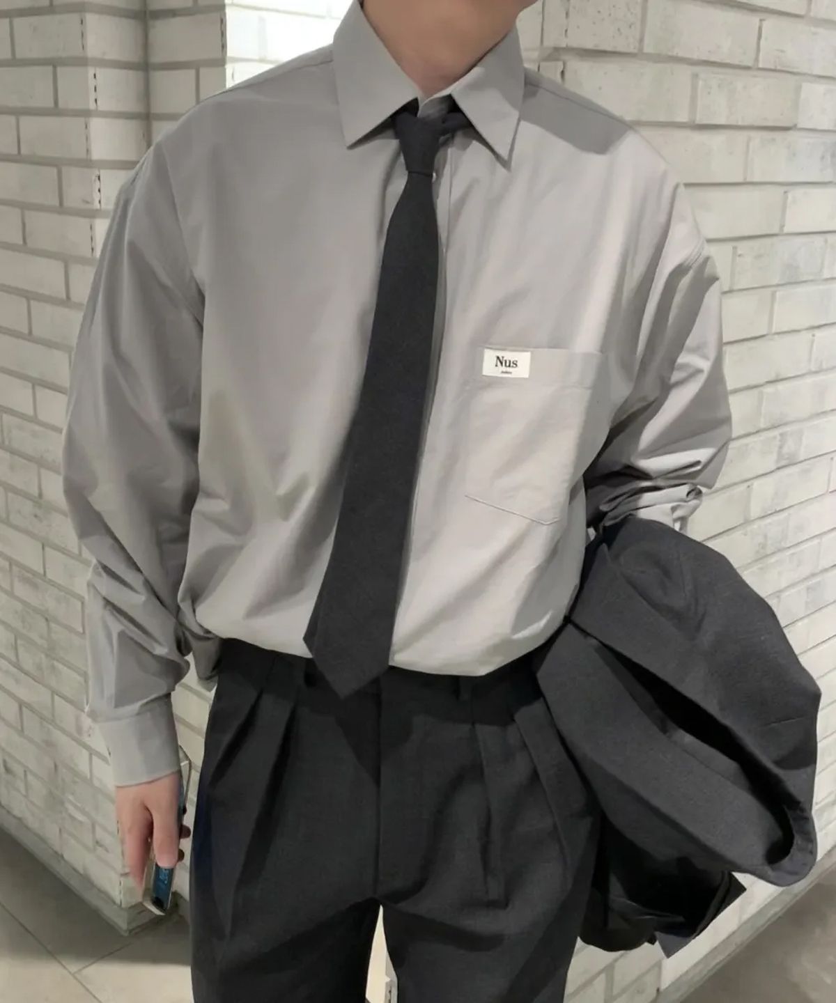 너스(NUS) YEI Patch Shirts (그레이)