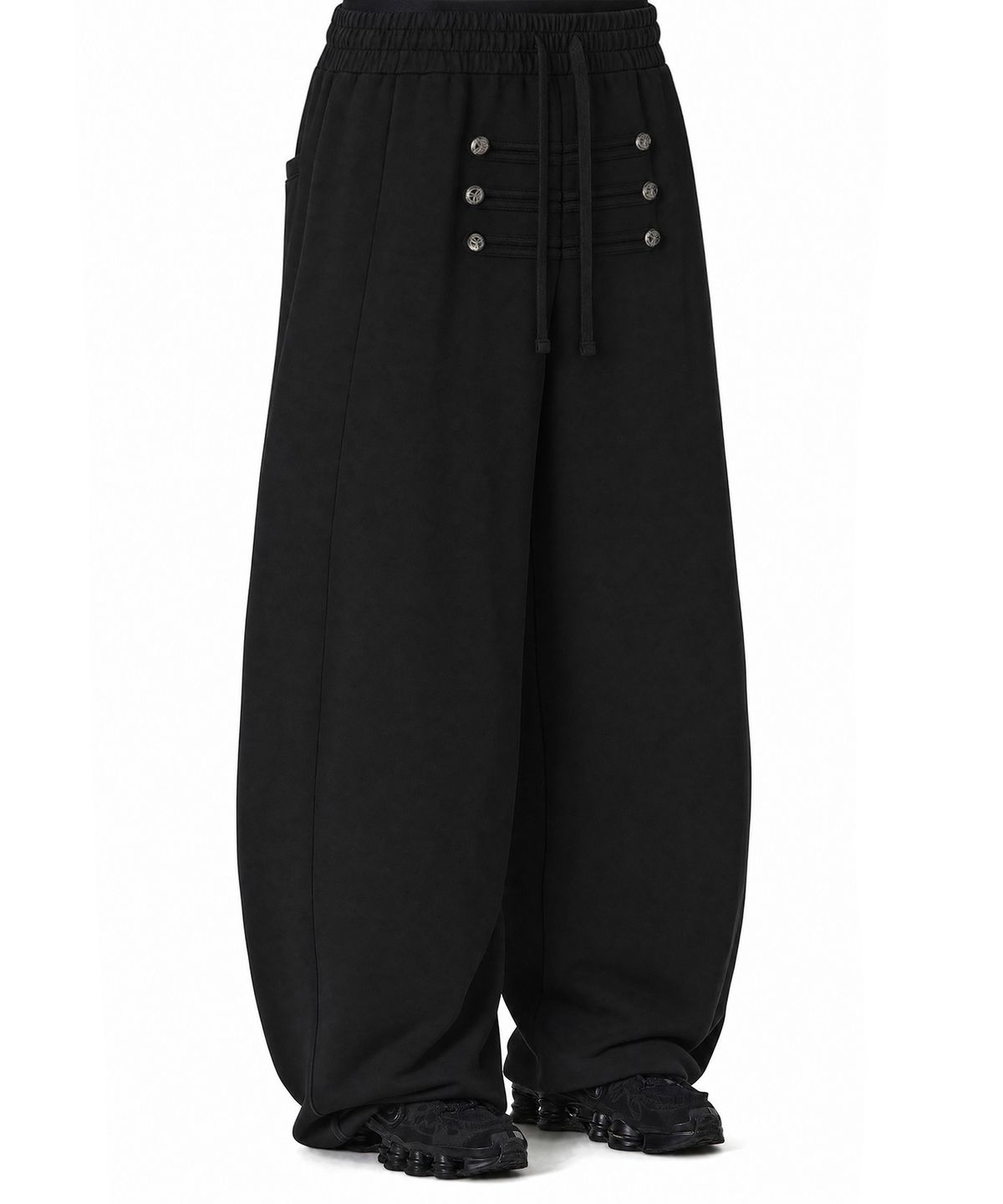 오픈야드(오와이)(OPENYARD(OY)) NAPOLEON TRIM SWEATPANTS - BLACK