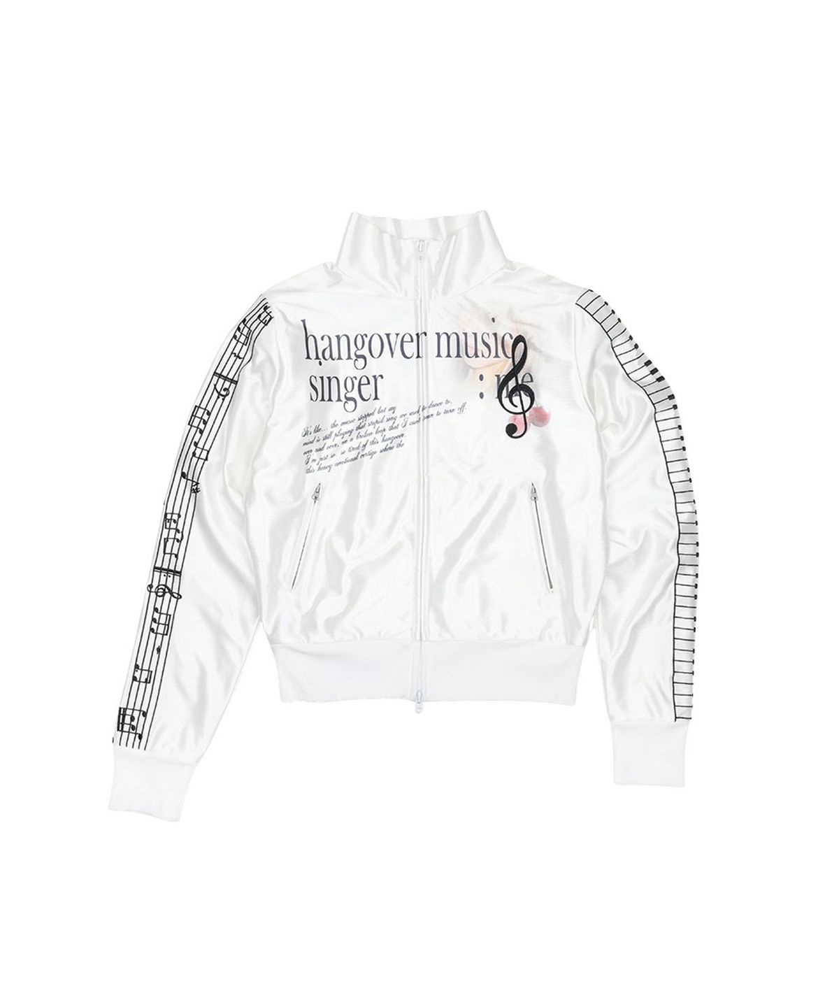 그레일즈(GRAILZ) HANGOVER MUSIC TRACK JACKET [WHITE]